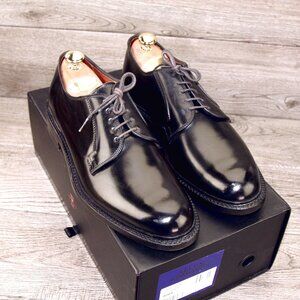 * NIB * $850 Allen Edmonds LEEDS Shell Cordovan 10 E Black * add $15 AE Trees